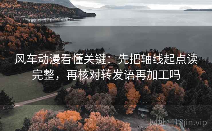 风车动漫看懂关键：先把轴线起点读完整，再核对转发语再加工吗