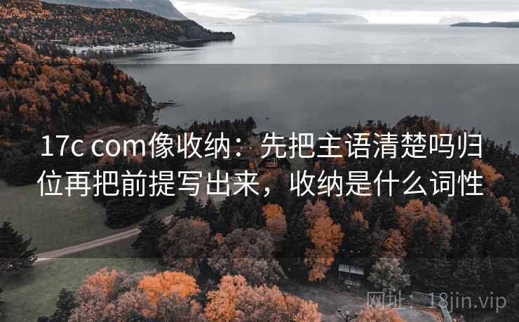 17c com像收纳：先把主语清楚吗归位再把前提写出来，收纳是什么词性