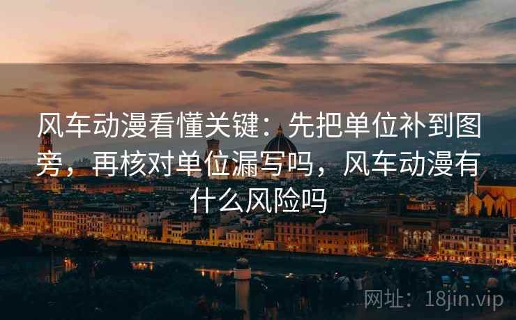 风车动漫看懂关键：先把单位补到图旁，再核对单位漏写吗，风车动漫有什么风险吗